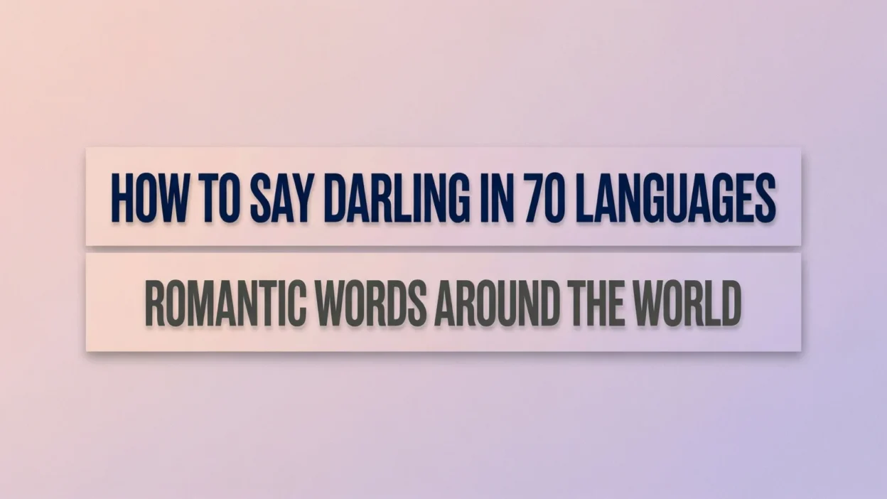 darling in different languages