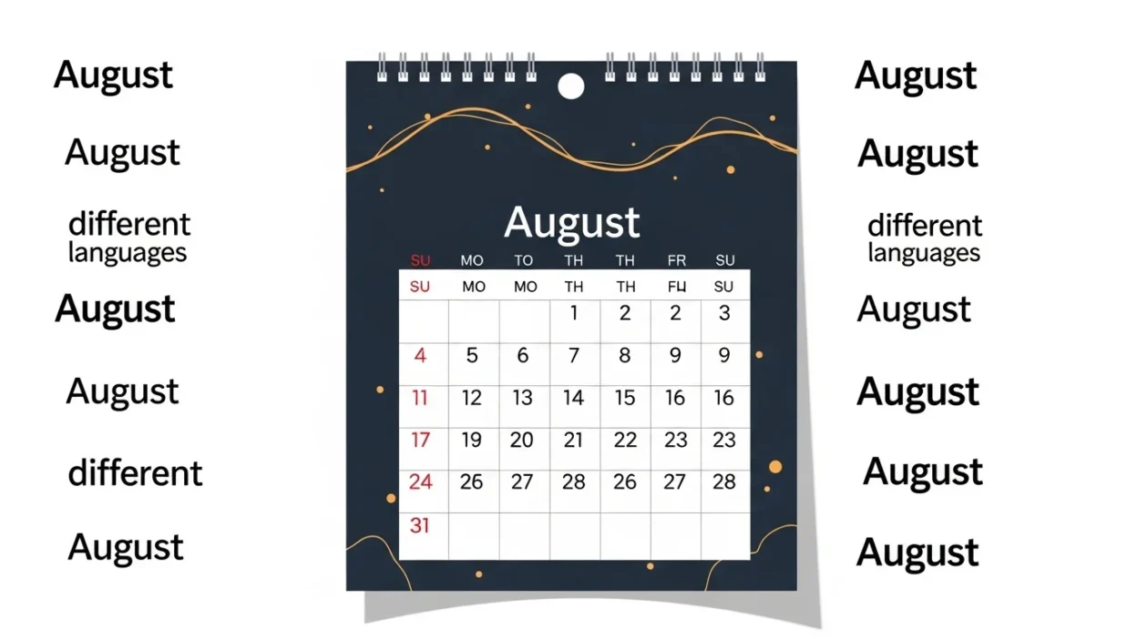 august in different languages