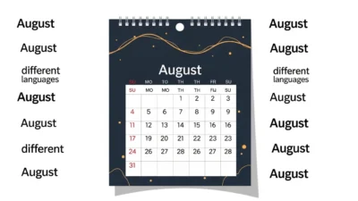 august in different languages