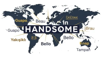 handsome in different languages