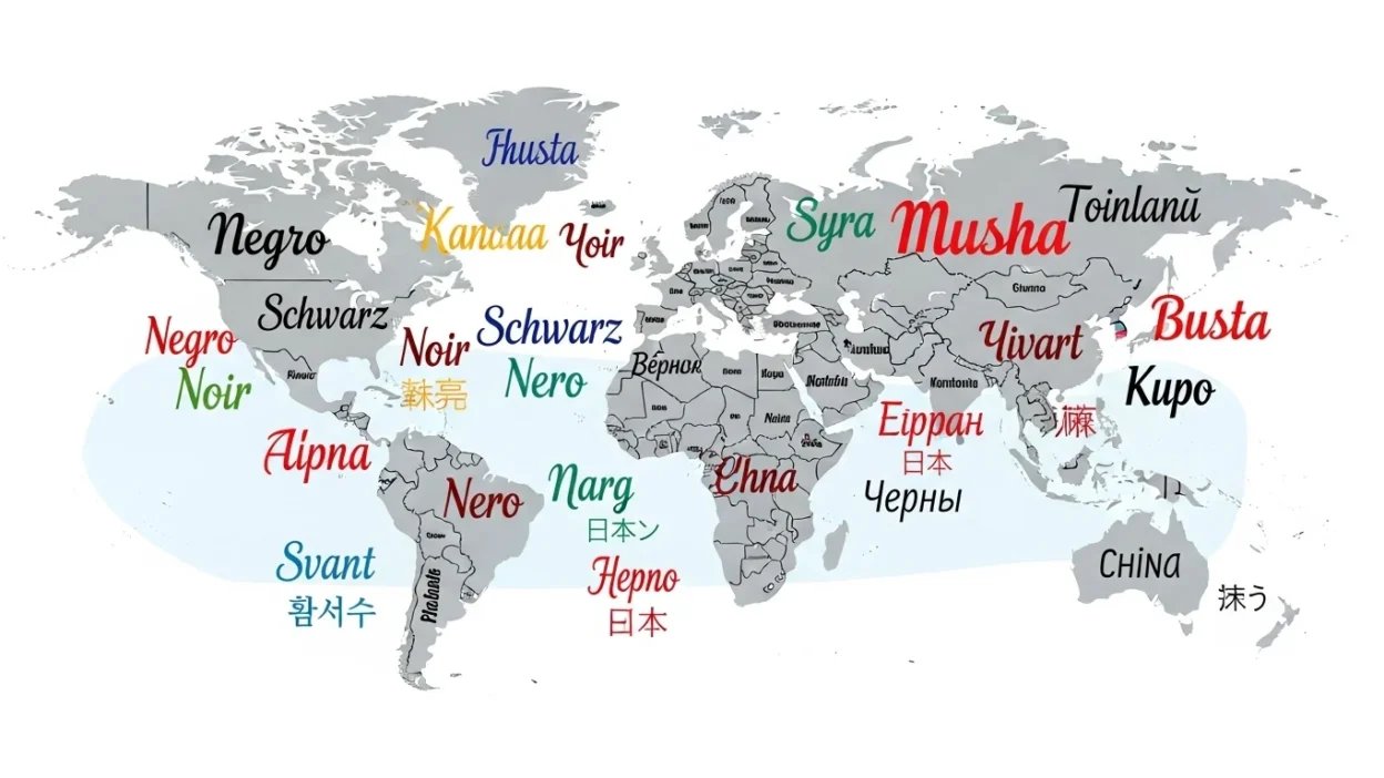 how to say black in different languages