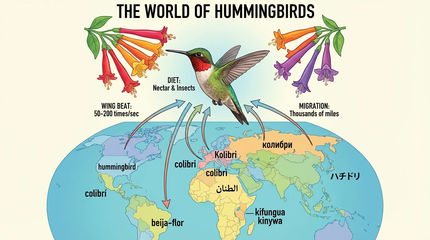 Hummingbird in Different Languages: 70 Ways to Say “Hummingbird” Around ...