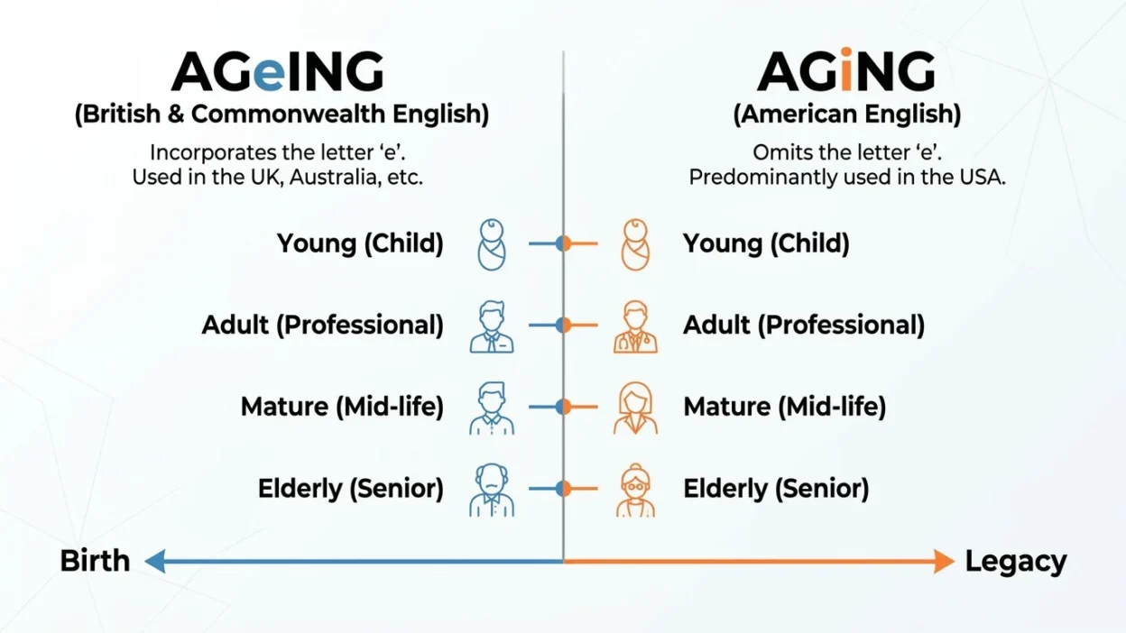 ageing vs aging