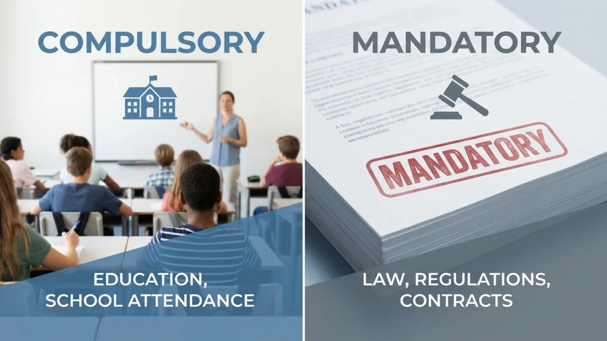 compulsory vs mandatory