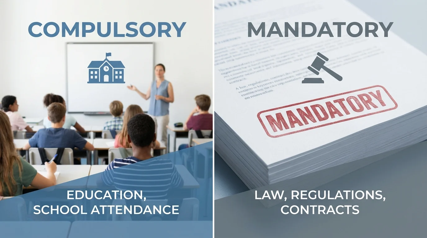Compulsory Defined Compulsory vs Mandatory: What’s the Difference and When to Use Each?