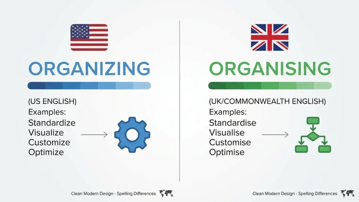 organizing vs organising