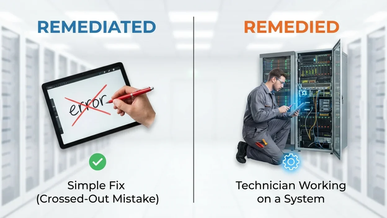 remediated vs remedied