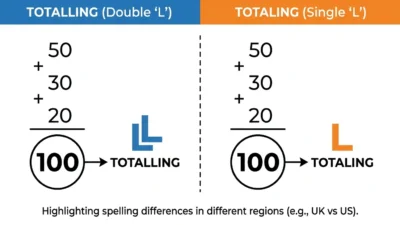 totalling vs totaling