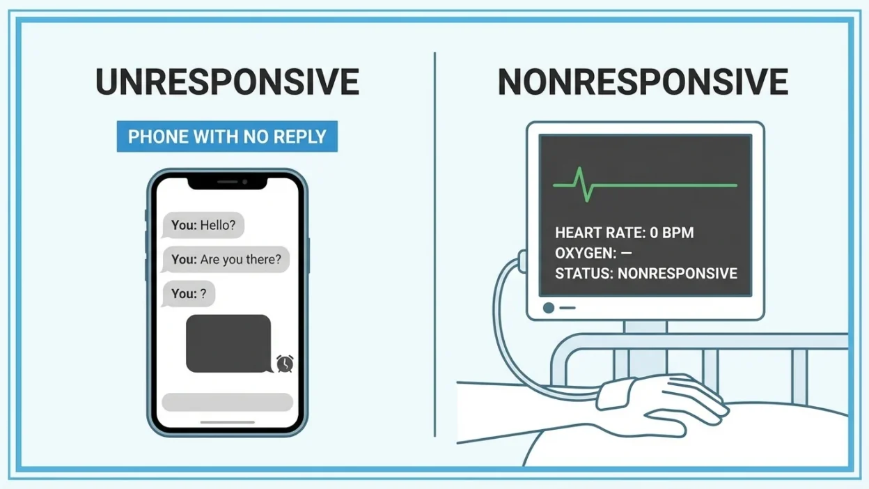 unresponsive vs nonresponsive