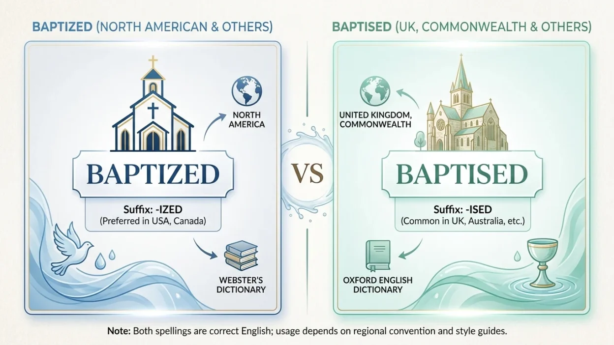 baptized vs baptised
