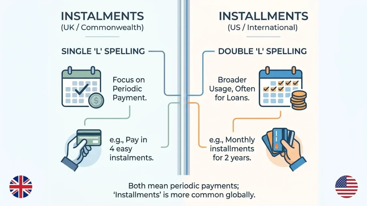 instalments vs installments