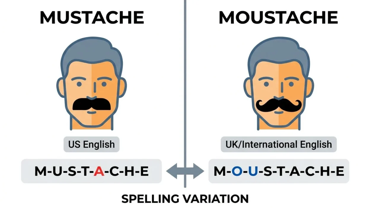 mustache vs moustache