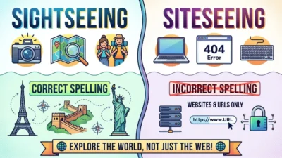 sightseeing vs siteseeing