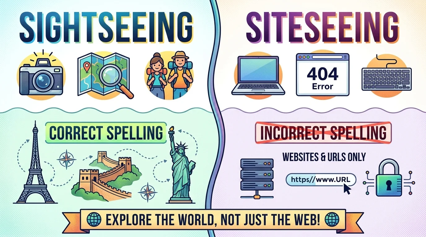 Sightseeing vs Siteseeing: Which Spelling Is Correct? (Guide + Examples)