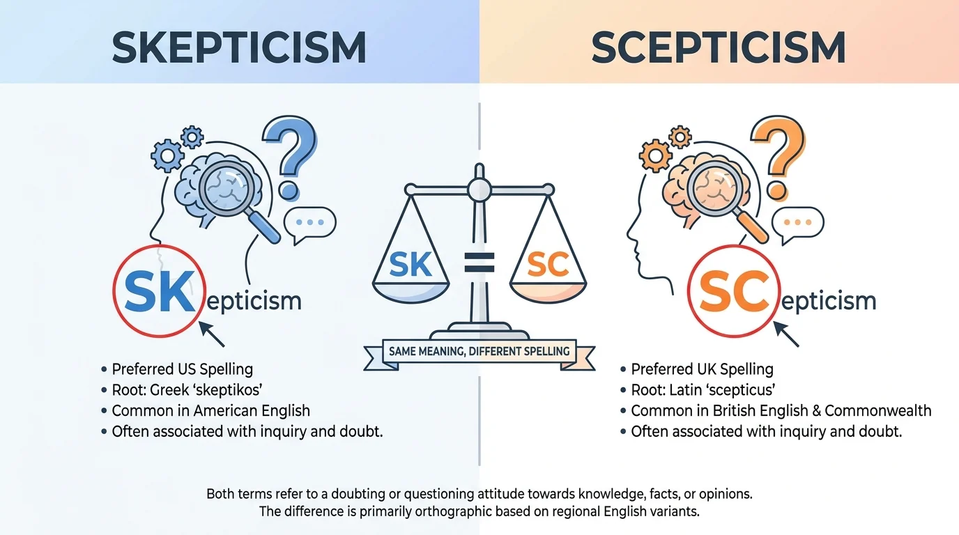 Skeptical Examples Skepticism vs Scepticism: Which Spelling Is Correct? (Simple Guide ...
