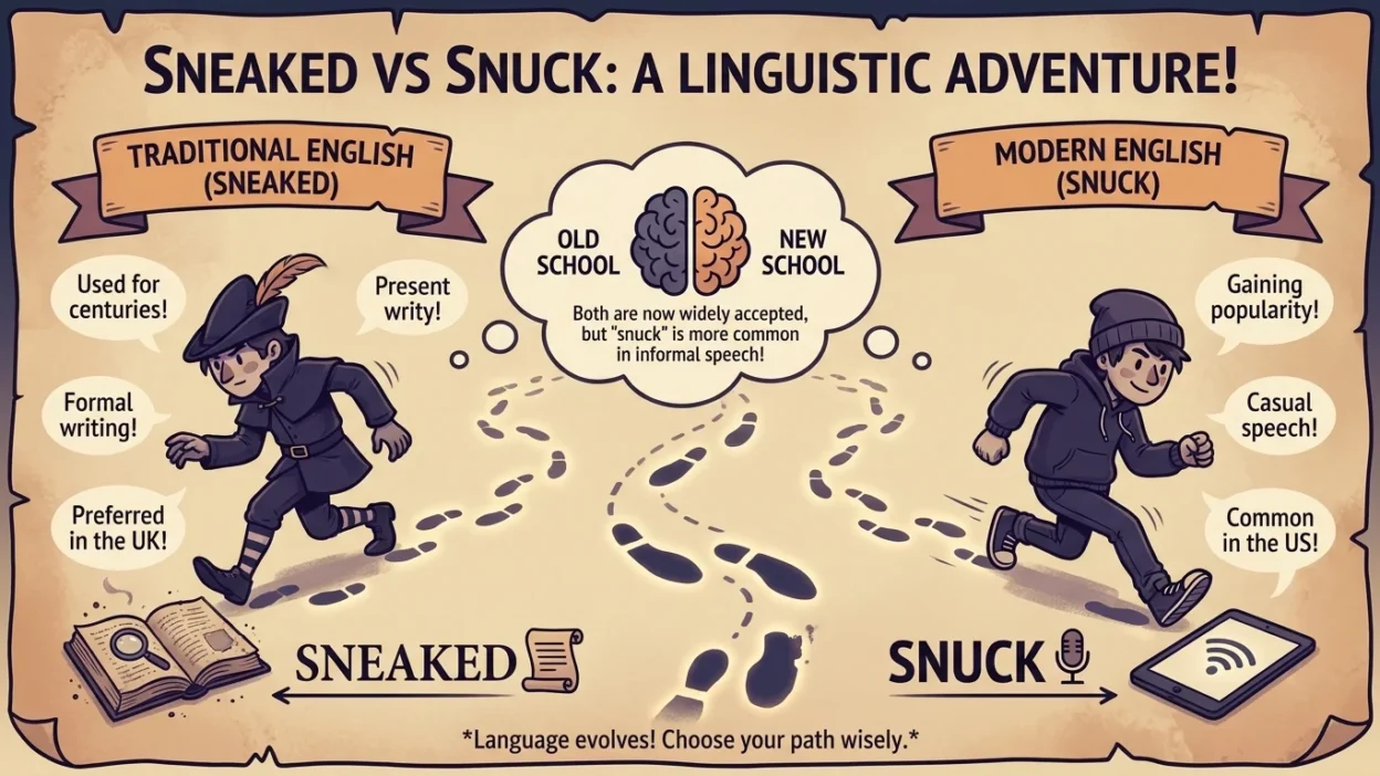 sneaked vs snuck