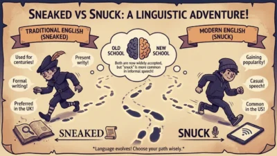 sneaked vs snuck