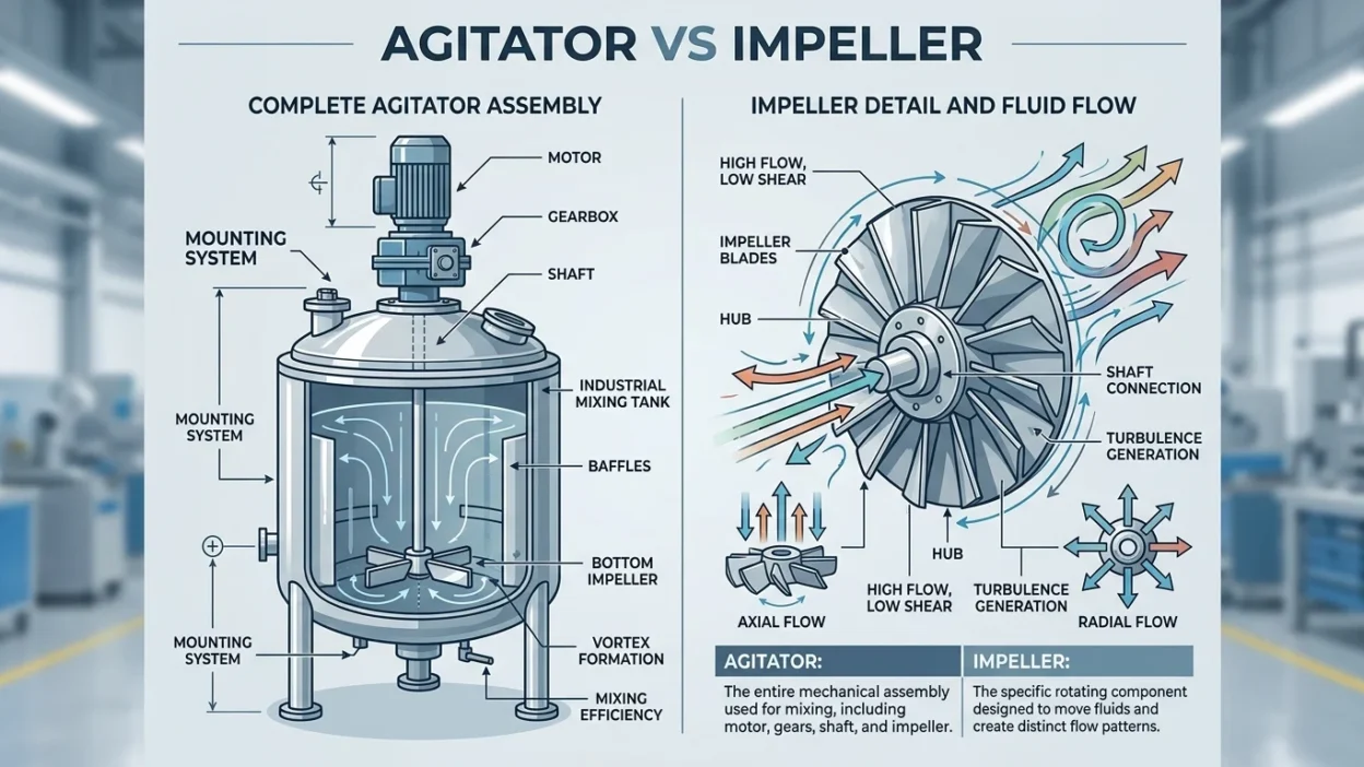 agitator vs impeller
