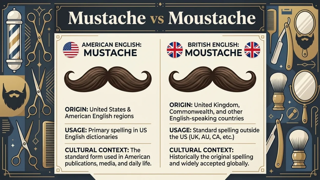 mustache vs moustache