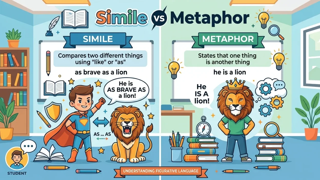 simile vs metaphor